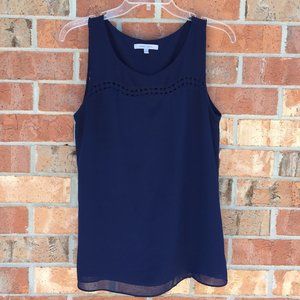 Naked Zebra Size Medium Navy Blue Tank Top Lined